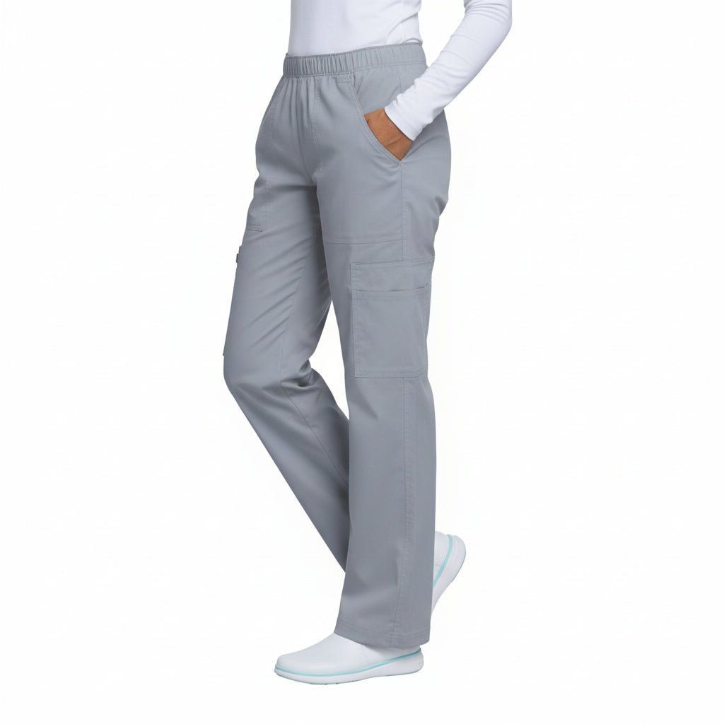pantalon quirurgico Cherokee 4005 para mujer gris, vista frontal