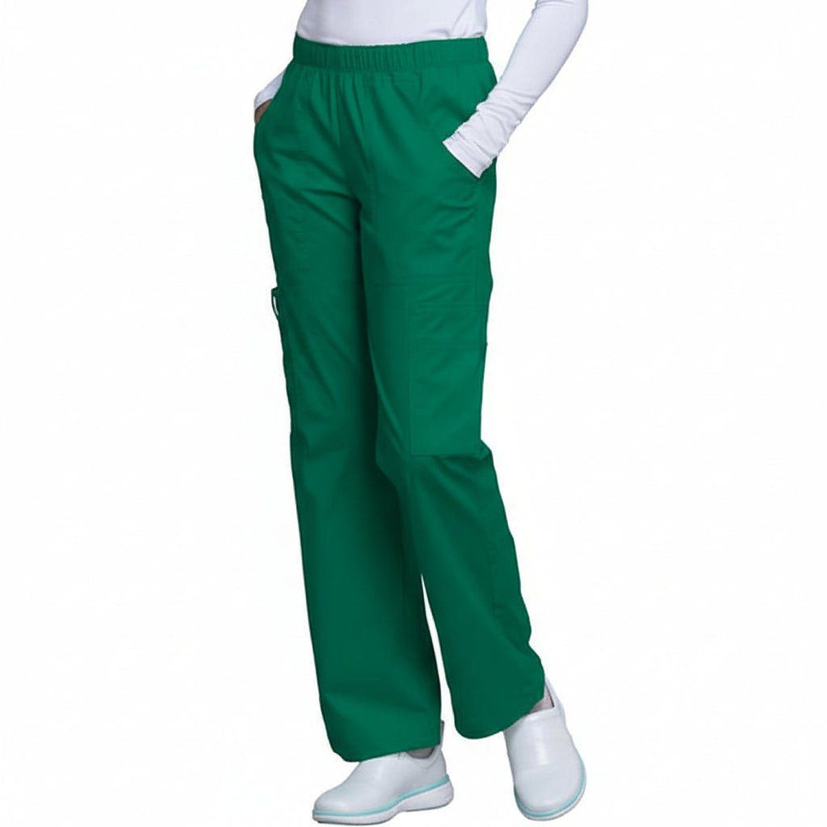 Pantalón quirúrgico Cherokee 4005 para mujer Hunter, vista frontal | color:hunter