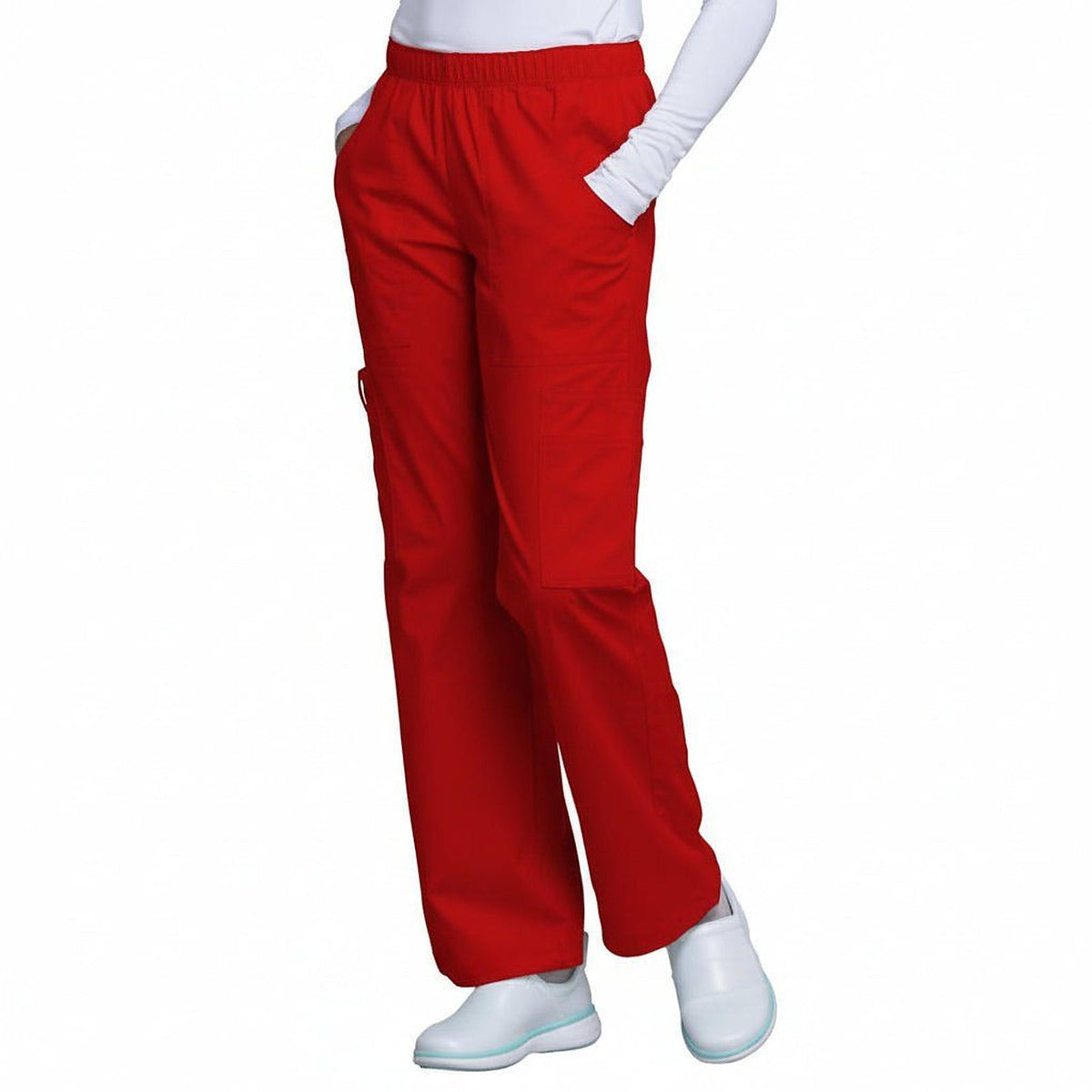 Pantalón quirúrgico Cherokee 4005 para mujer rojo, vista frontal | color:rojo