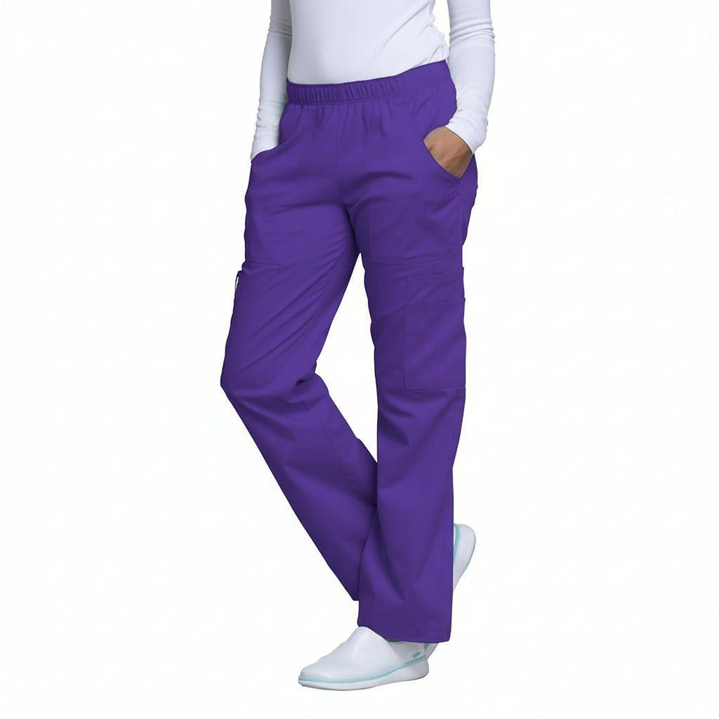 Pantalón quirúrgico Cherokee 4005 para mujer uva, vista diagonal