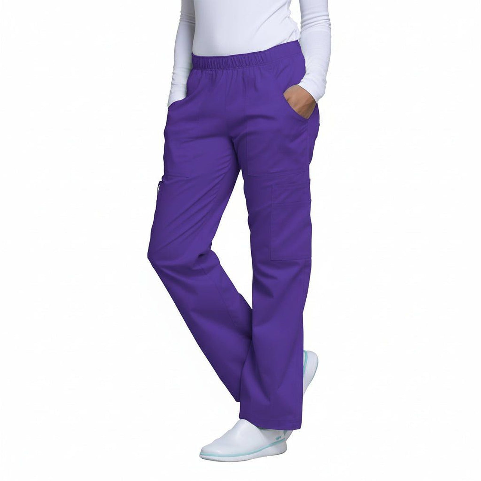 Pantalón quirúrgico Cherokee 4005 para mujer uva, vista diagonal | color:uva
