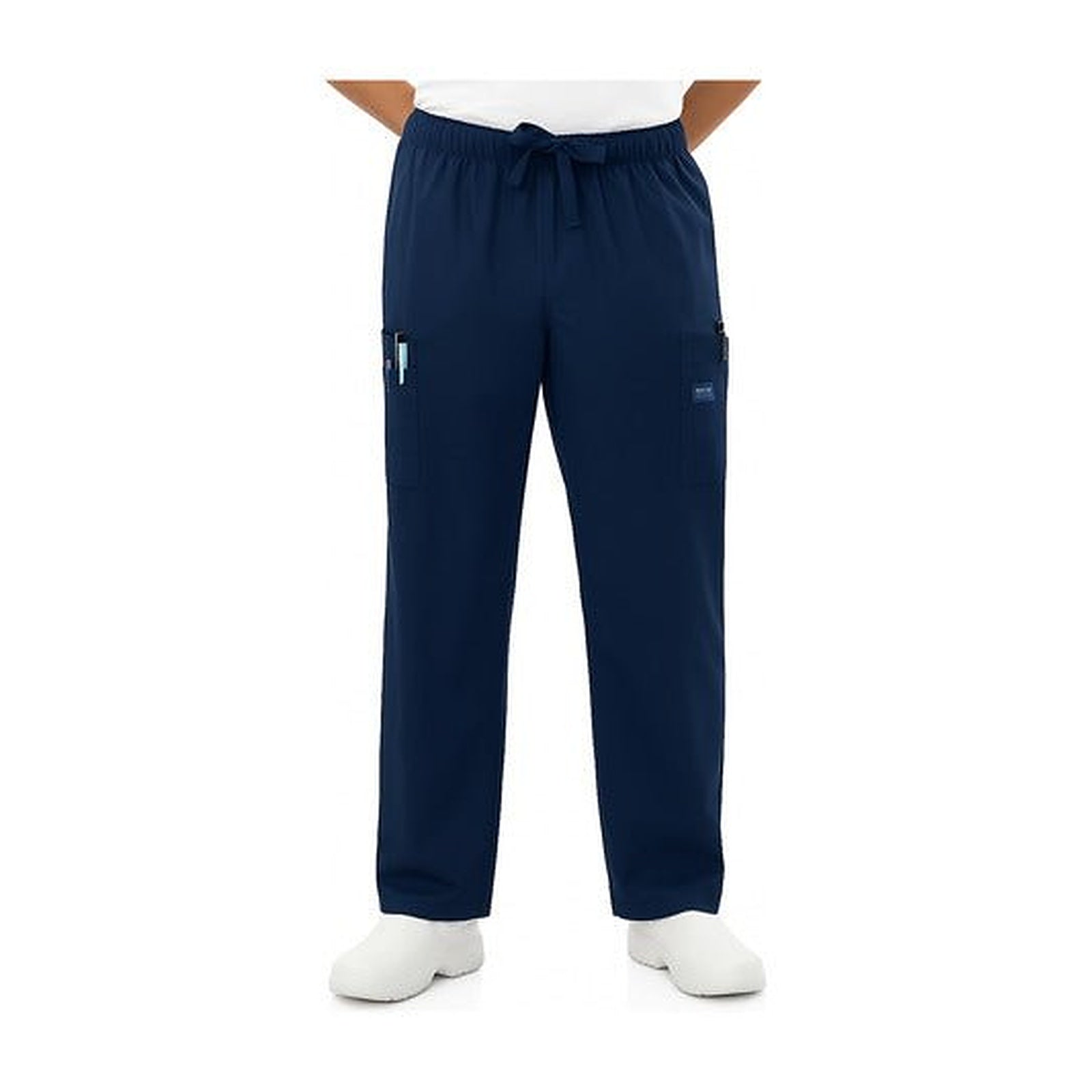 Pantalón quirúrgico Cherokee 4243 para hombre azul marino, vista diagonal | color:azul-marino