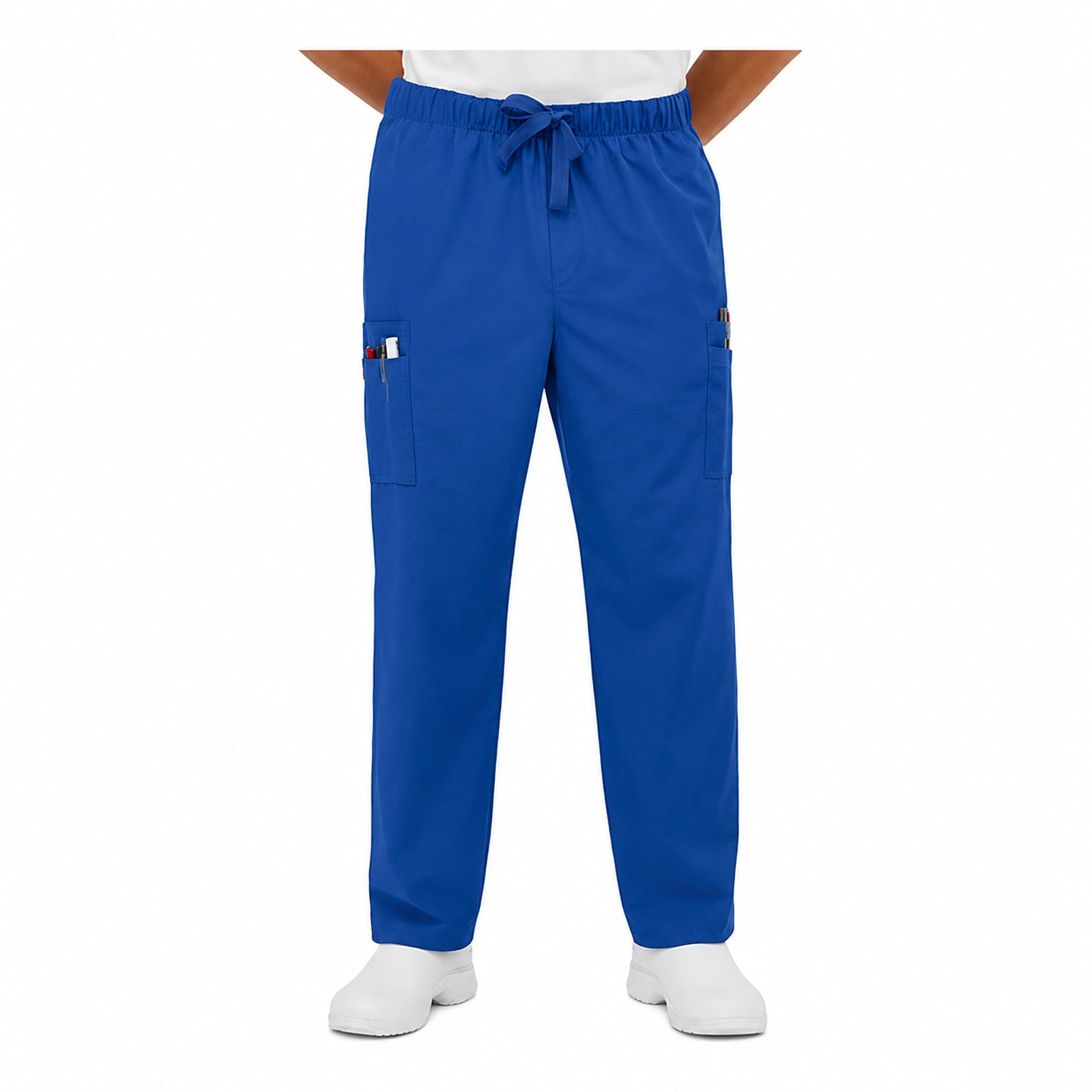Pantalón quirúrgico Cherokee 4243 para hombre azul rey, vista frontal | color:azul-rey