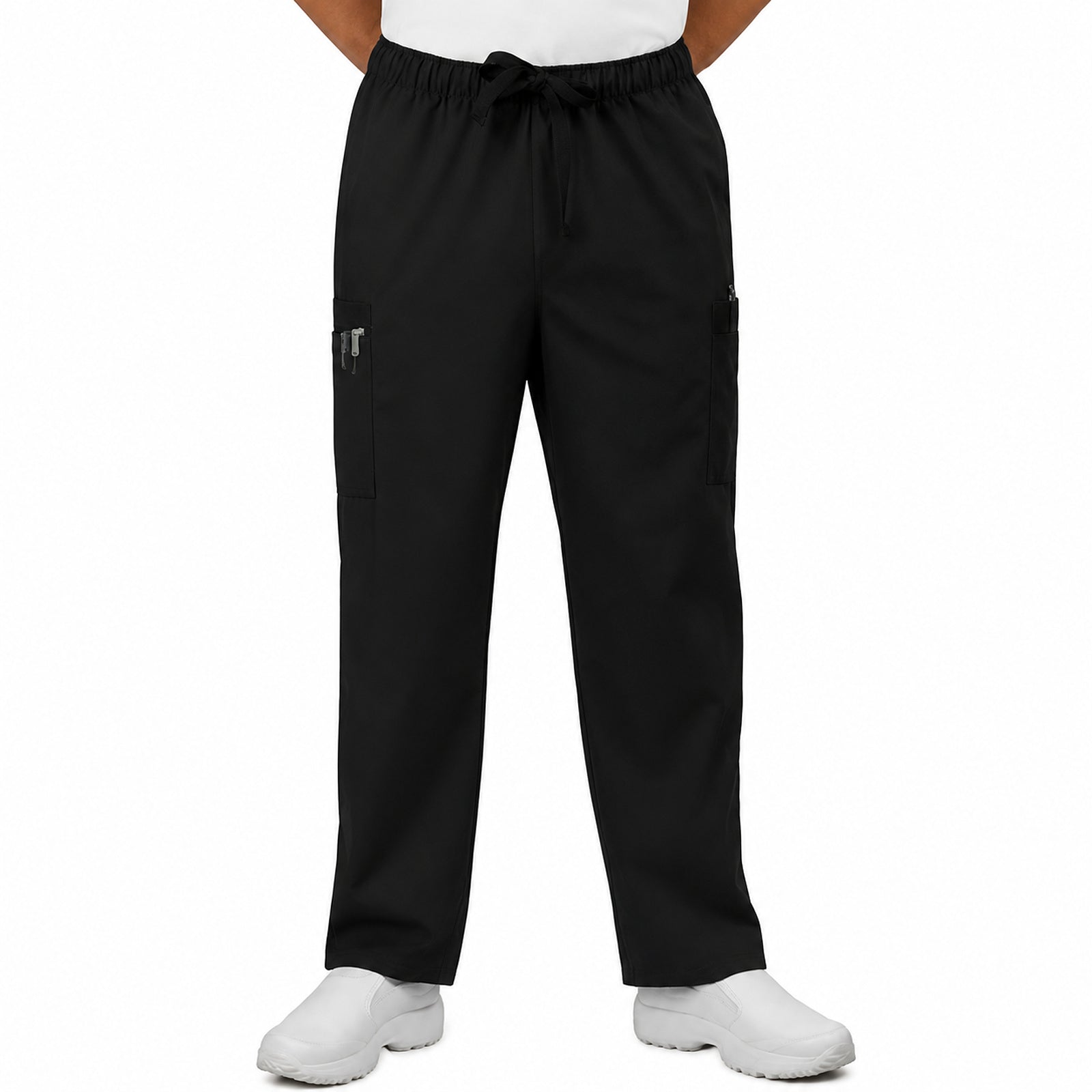 Pantalón quirúrgico Cherokee 4243 para hombre negro, vista frontal | color:negro