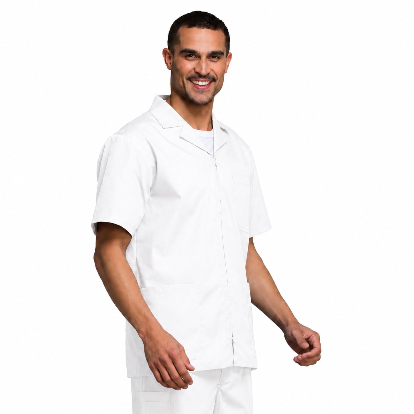 Filipina médica Cherokee 4300 para hombre color blanco, vista lateral | color:blanco