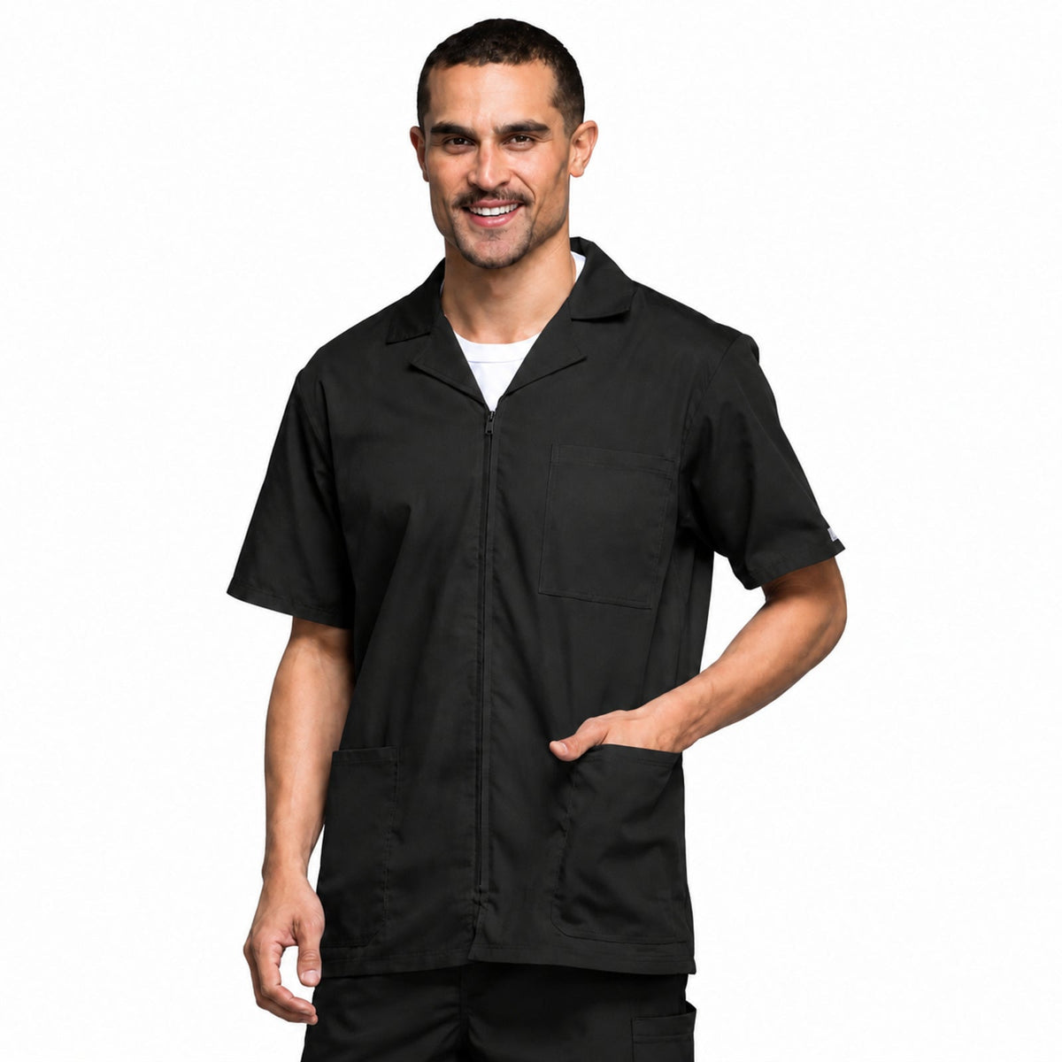 Filipina médica Cherokee 4300 para hombre color negro, vista frontal | color:negro