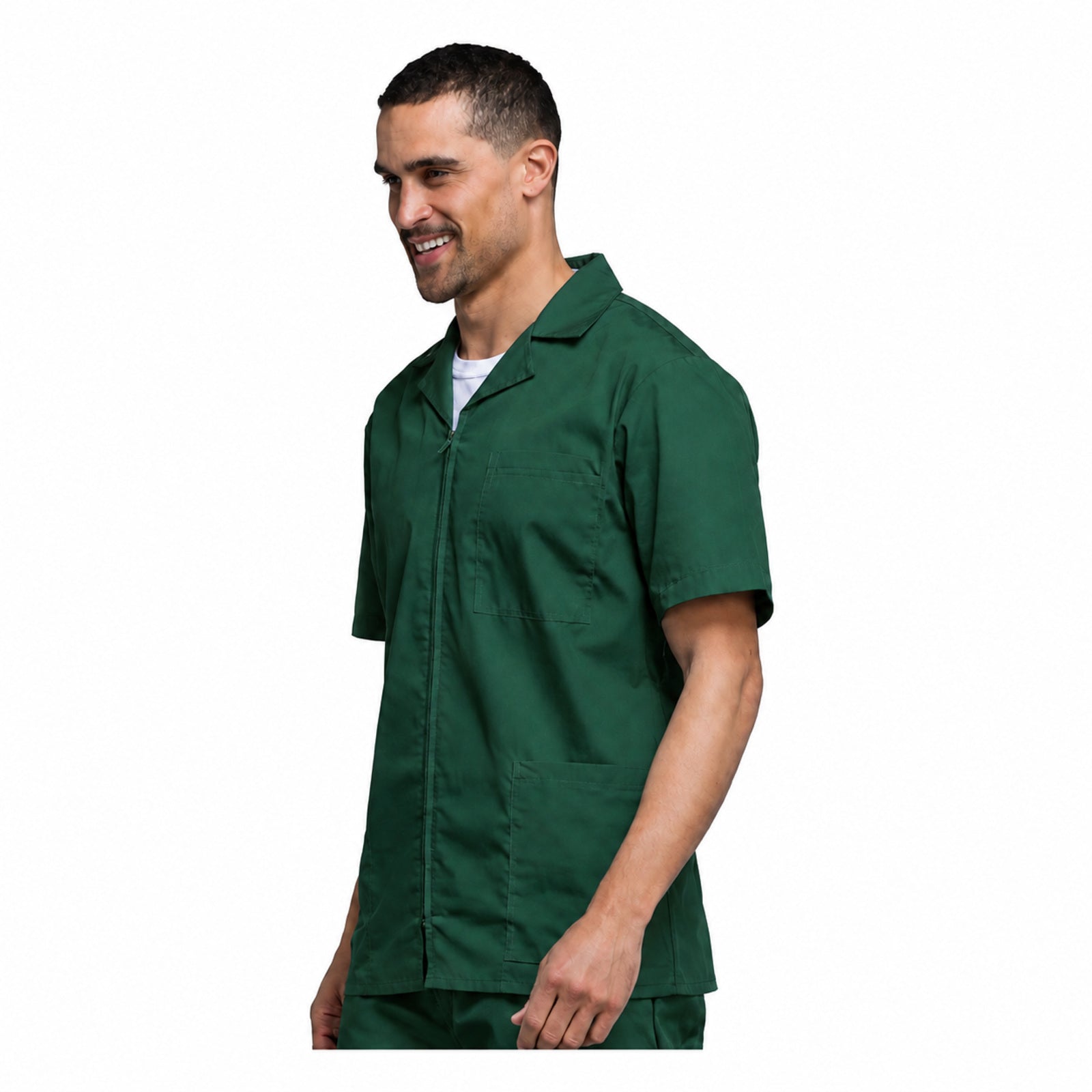 Filipina médica Cherokee 4300 para hombre color verde hunter, vista tres cuartos | color:verde-hunter