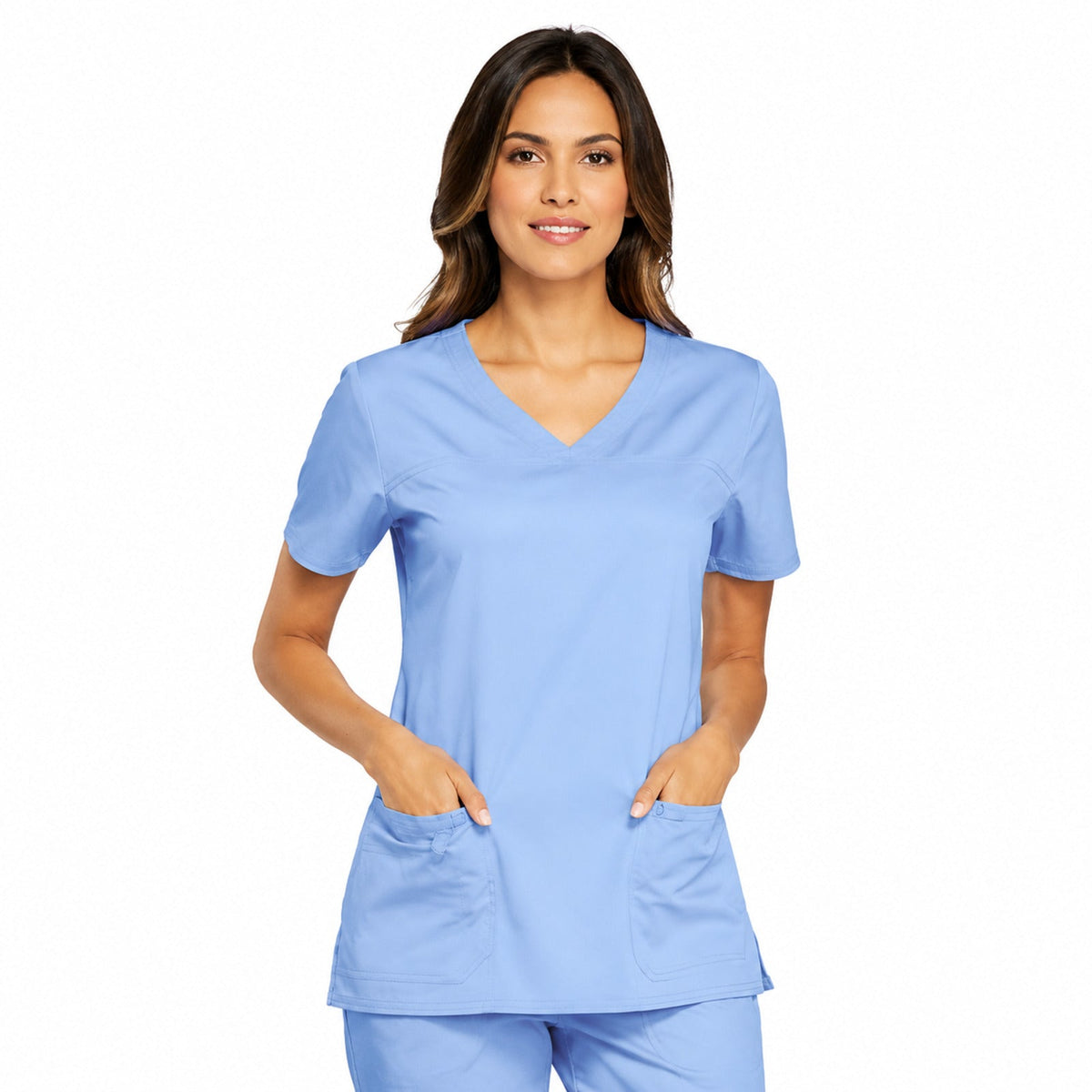 Filipina quirúrgica Cherokee 4727 para mujer color azul cielo, vista frontal | color:azul-cielo