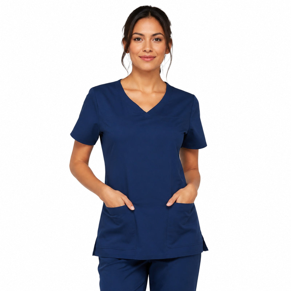 Filipina quirúrgica Cherokee 4727 para mujer color azul marino, vista frontal | color:azul-marino