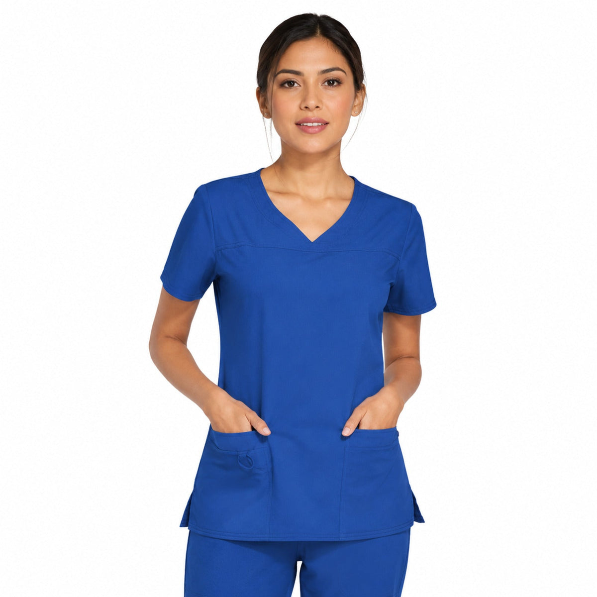 Filipina quirúrgica Cherokee 4727 para mujer color azul rey, vista frontal | color:azul-rey