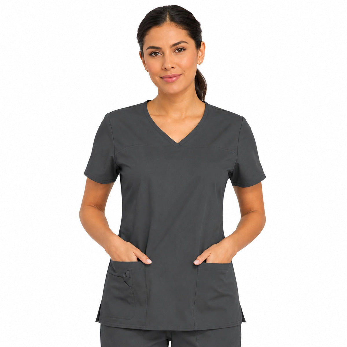 Filipina quirúrgica Cherokee 4727 para mujer color gris Oxford, vista frontal | color:gris-oxford