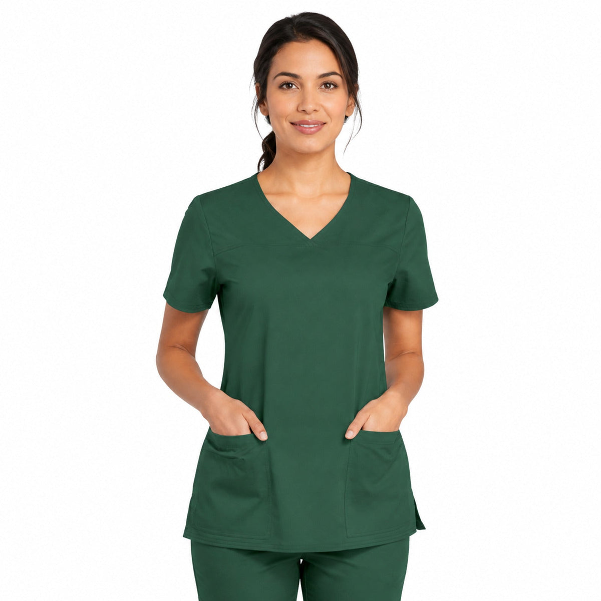 Filipina quirúrgica Cherokee 4727 para mujer color hunter, vista frontal | color:hunter