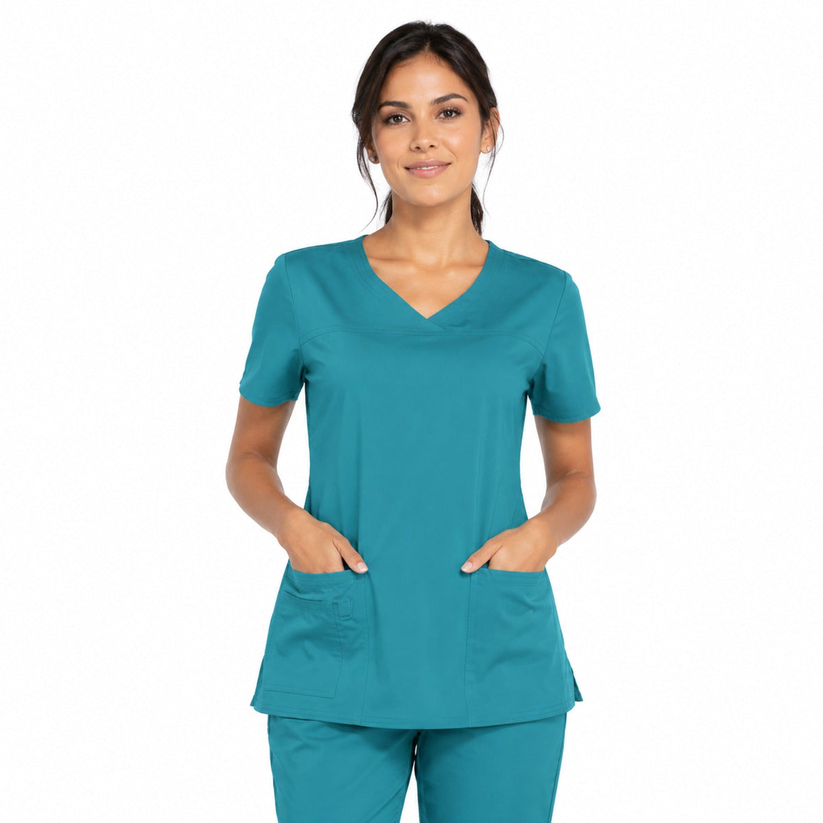 Filipina quirúrgica Cherokee 4727 para mujer color jade, vista frontal | color:jade