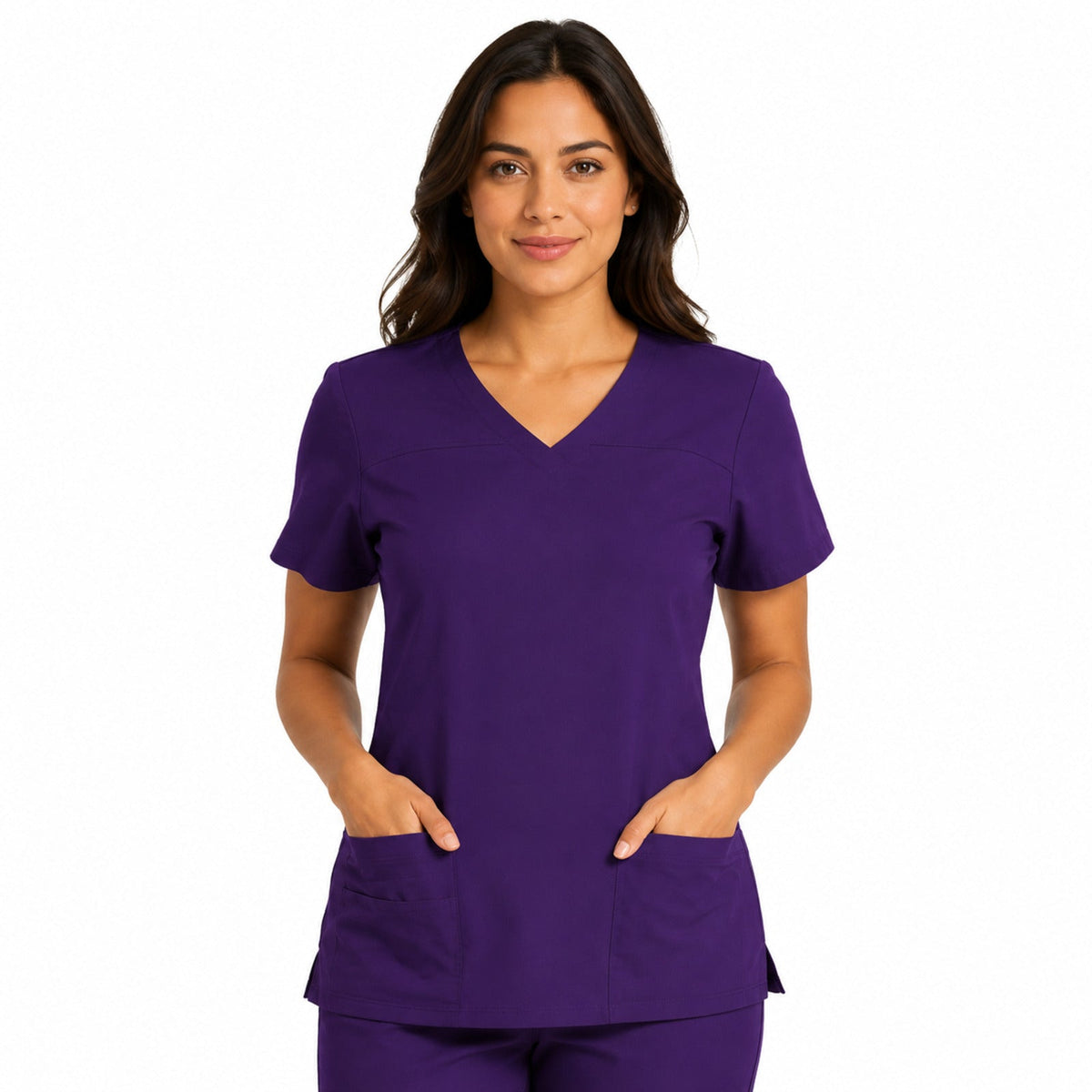 Filipina quirúrgica Cherokee 4727 para mujer color morado, vista frontal | color:morado