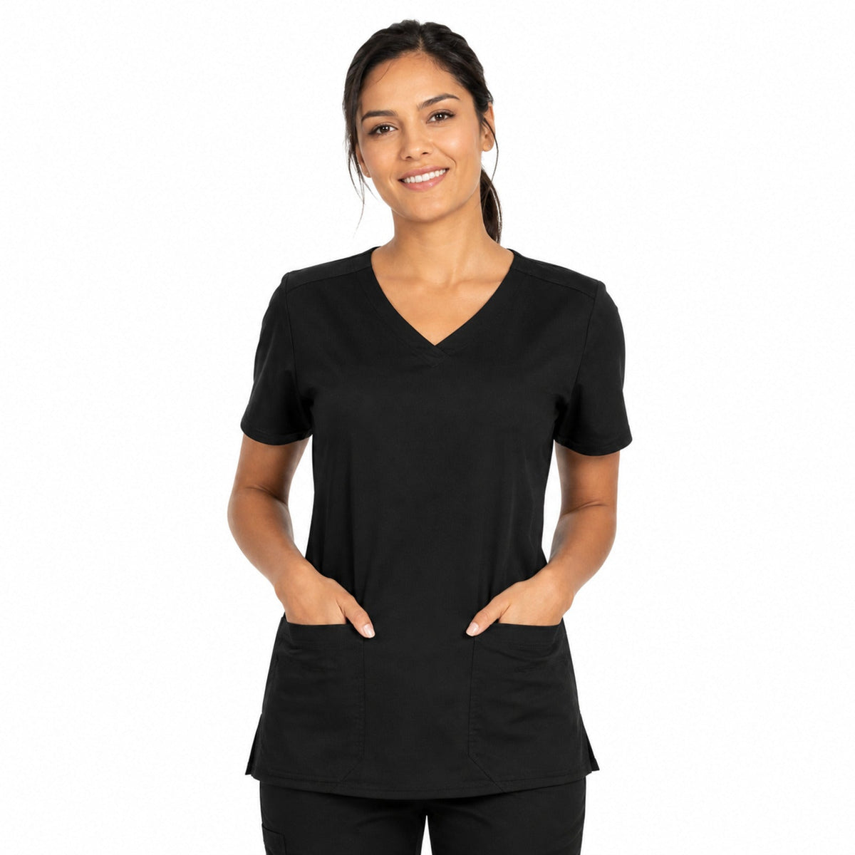 Filipina quirúrgica Cherokee 4727 para mujer color negro, vista frontal | color:negro