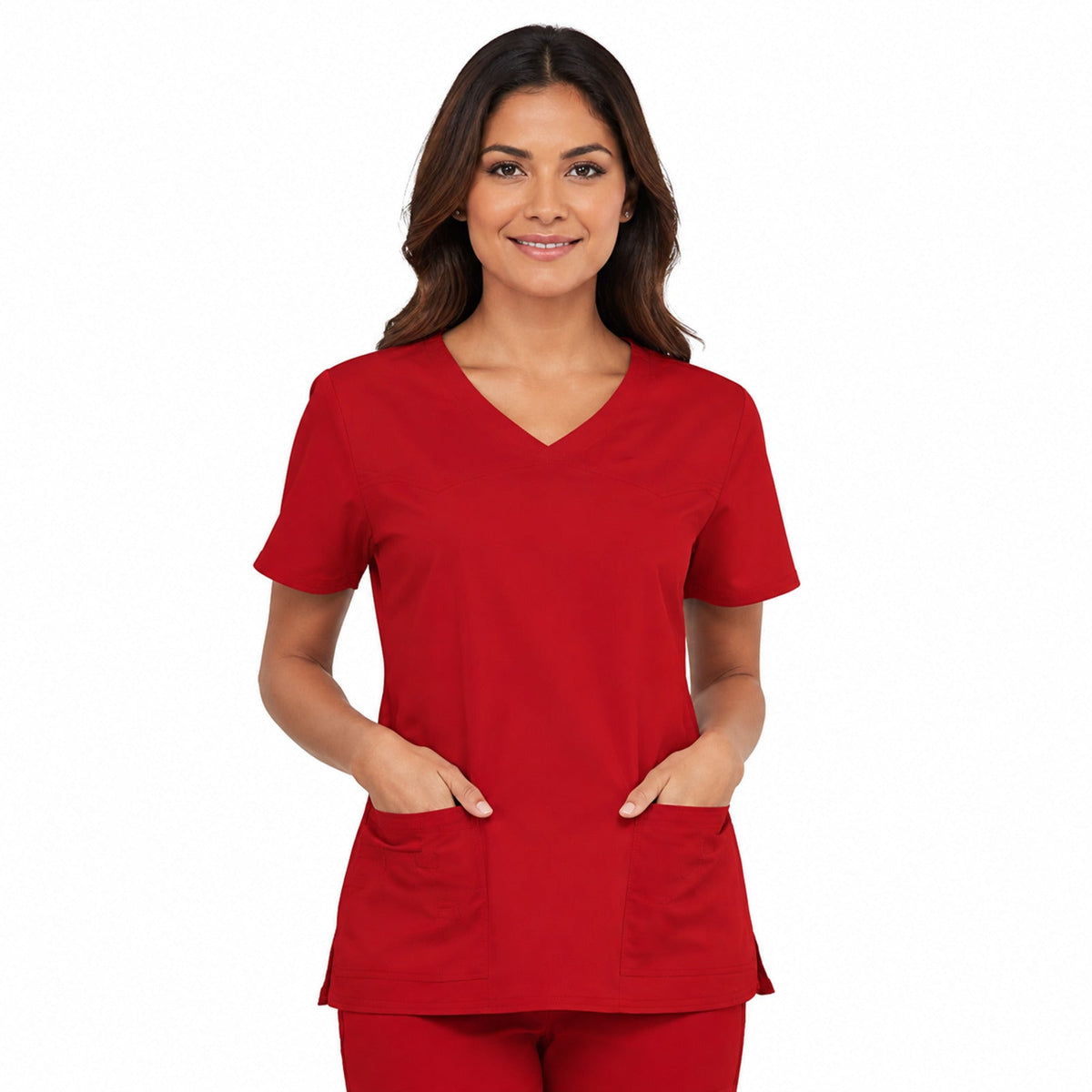 Filipina quirúrgica Cherokee 4727 para mujer color rojo, vista frontal | color:rojo