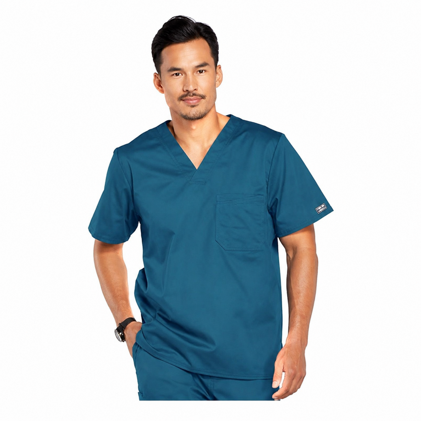 Filipina quirúrgica Cherokee 4743 WW Core Stretch para hombre color azul caribe, vista 01 | color:azul-caribe