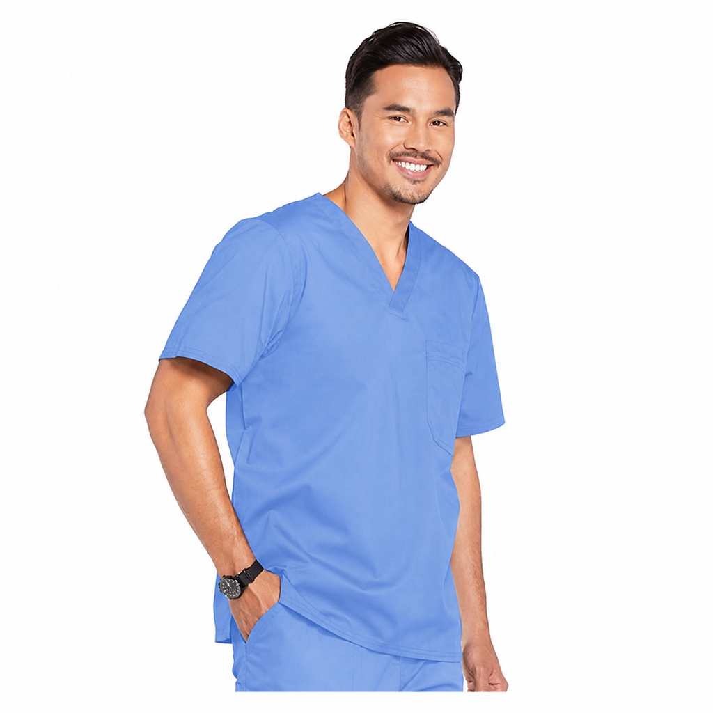 Filipina quirúrgica Cherokee 4743 WW Core Stretch para hombre color azul cielo, vista 03