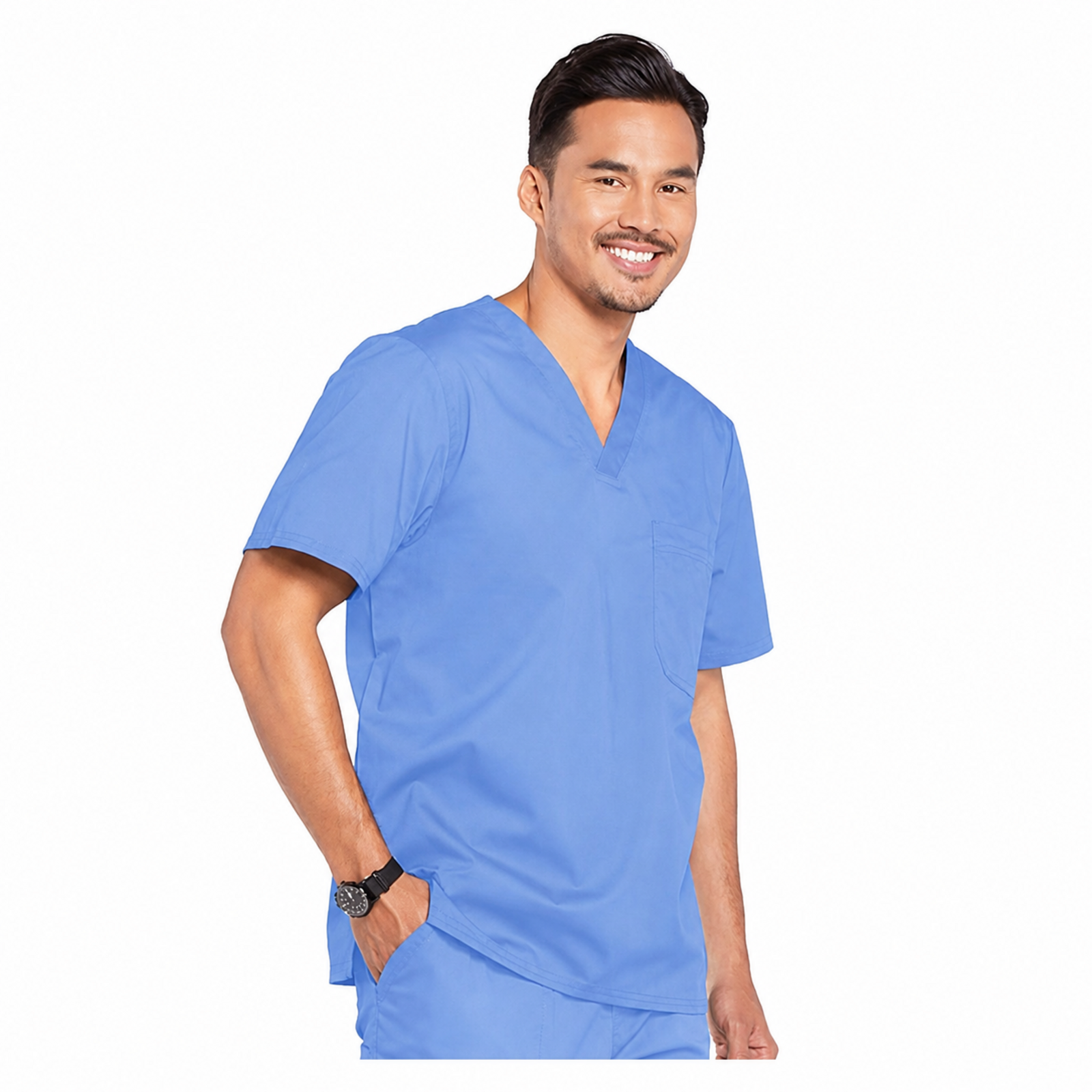 Filipina quirúrgica Cherokee 4743 WW Core Stretch para hombre color azul cielo, vista 03 | color:azul-cielo