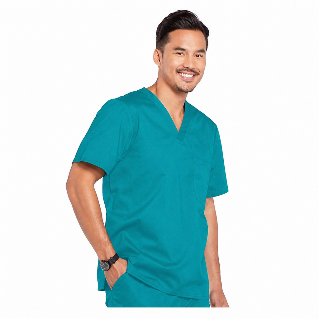 Filipina quirúrgica Cherokee 4743 WW Core Stretch para hombre color jade, vista 02
