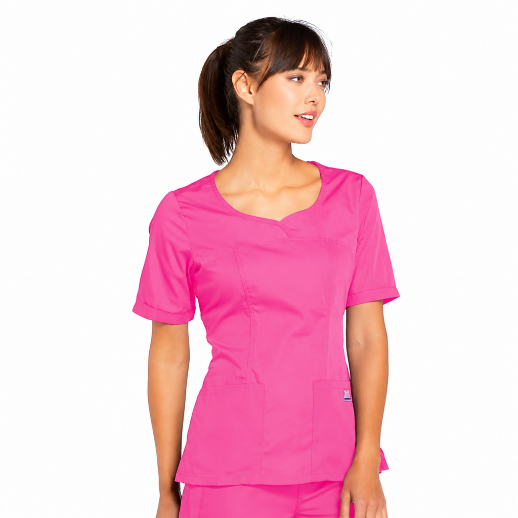 Filipina quirúrgica Cherokee 4746 WW Originals para mujer color fiusha, vista de perfil