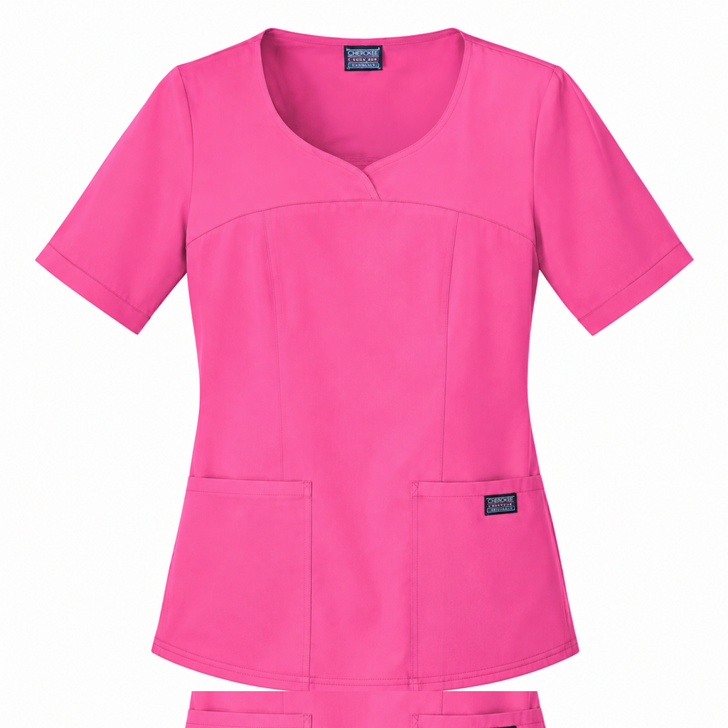 Filipina quirúrgica Cherokee 4746 WW Originals para mujer color fiusha, vista frontal de producto