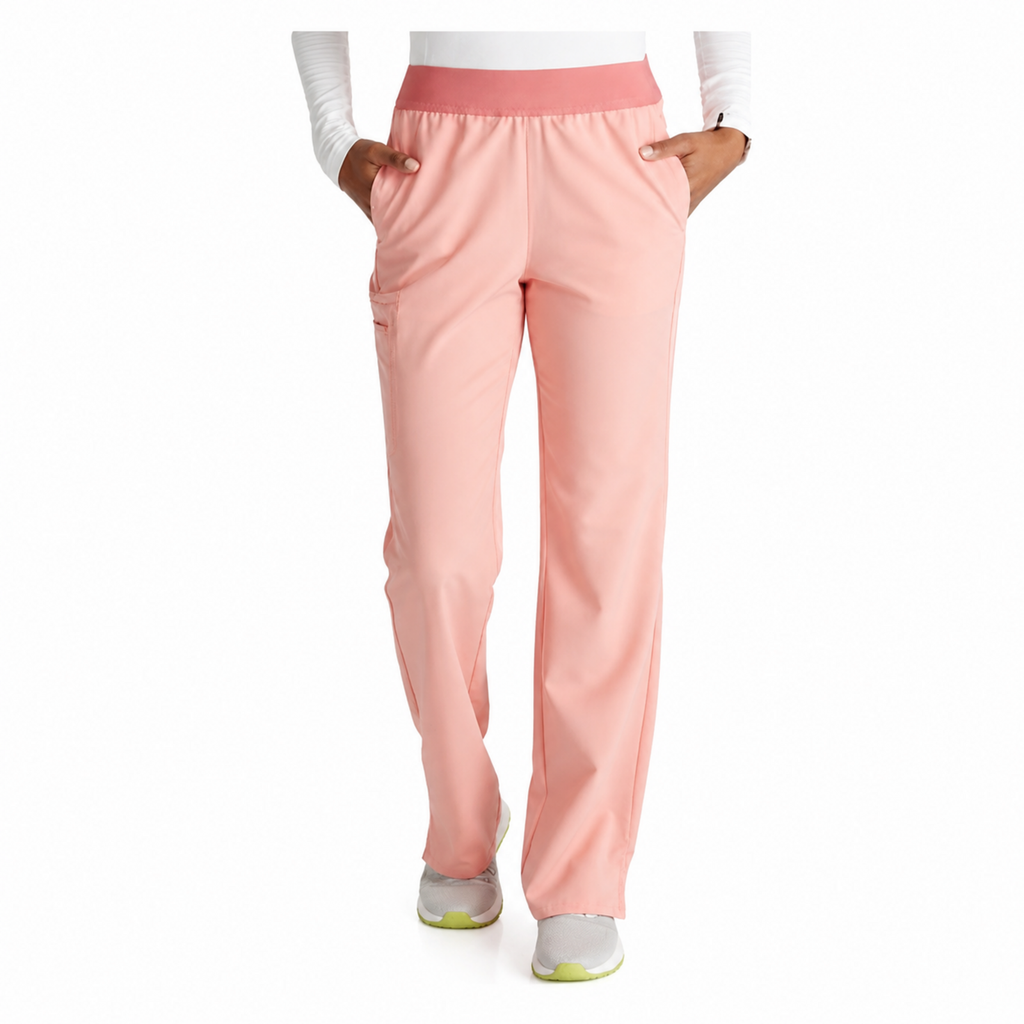 Pantalón quirúrgico Cherokee CK136A Atmos para mujer color Sugar Melon, vista frontal