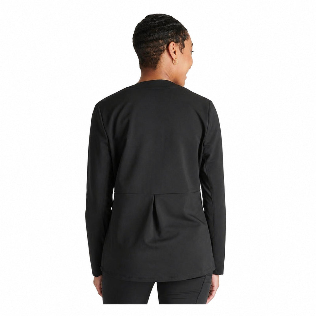 Chamarra médica Cherokee CK356A Atmos para mujer negra, vista posterior