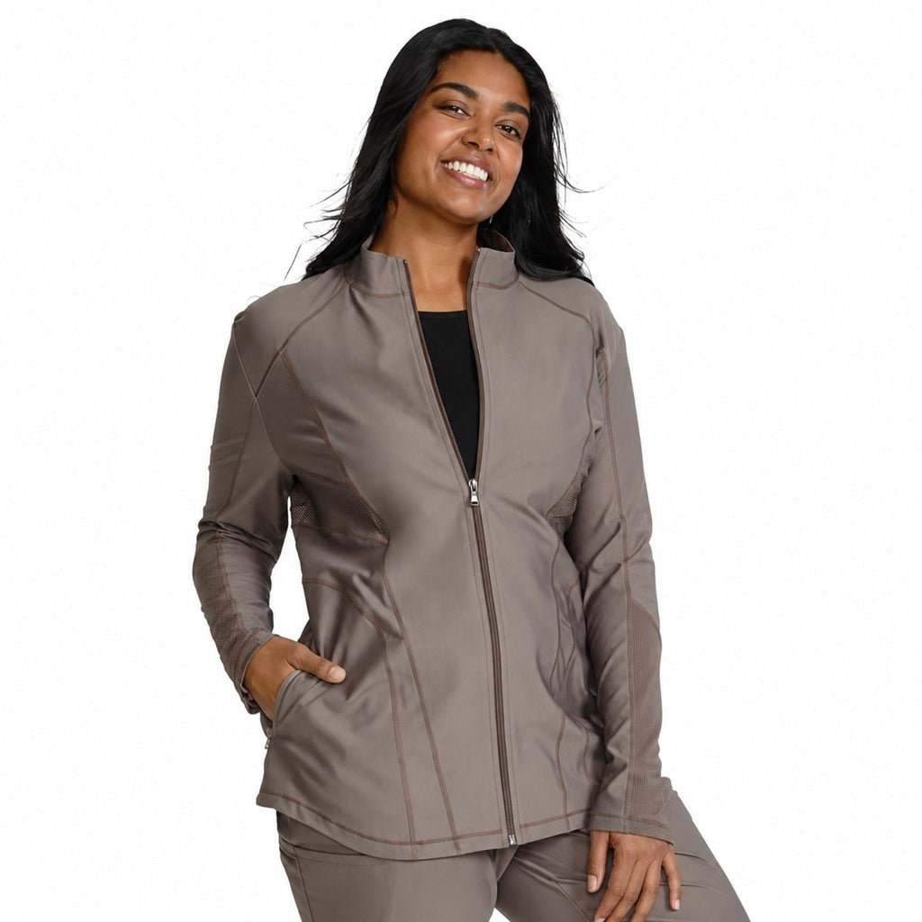 Cherokee CK390 chamarra médica mujer color Iron, vista frontal
