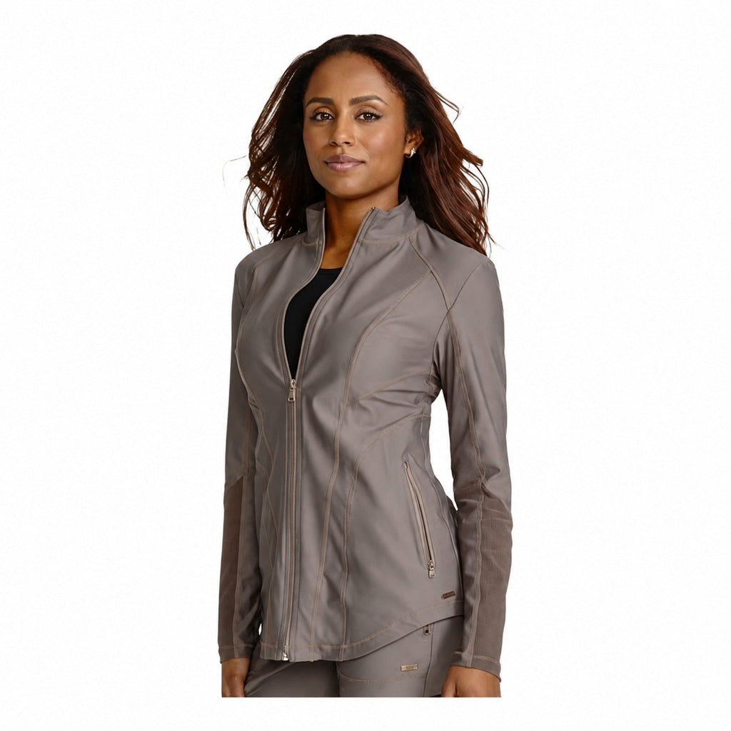 Cherokee CK390 chamarra médica mujer color Iron, vista tres cuartos