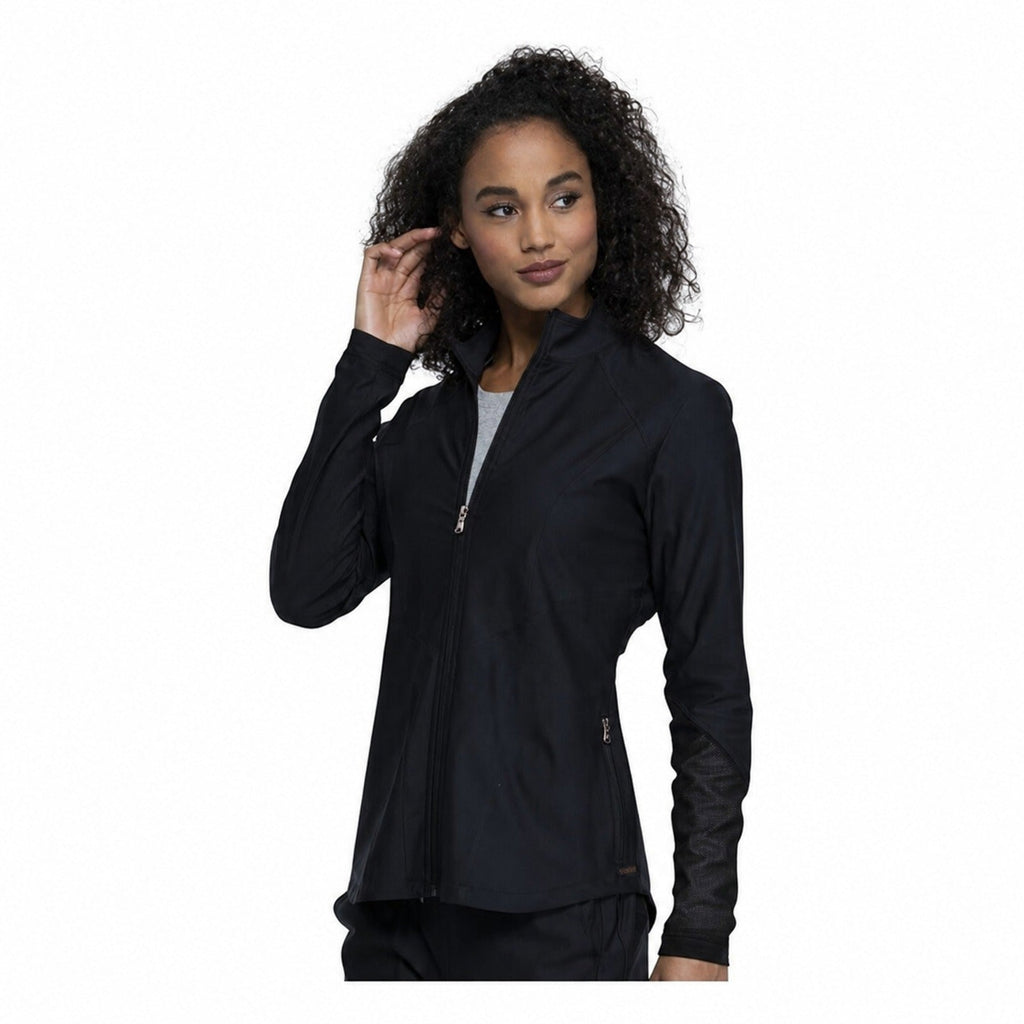 Cherokee CK390 chamarra médica mujer color negro, vista lateral