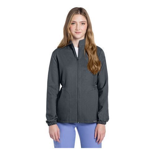 Chamarra médica Cherokee CK391A gris Oxford, vista de la prenda | color:pwt-gris-oxford