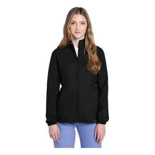 Chamarra médica Cherokee CK391A negra, vista de la prenda | color:blk-negra