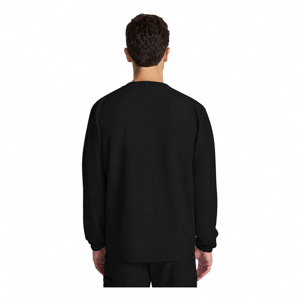 Chamarra médica Cherokee CK393A para hombre color negro, vista espalda