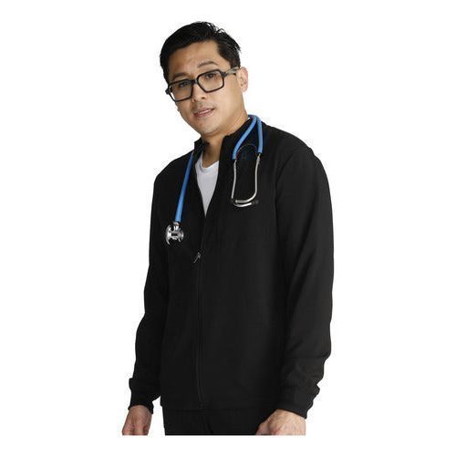 Chamarra médica Cherokee CK394A negra, vista de la prenda | color:blk-negra