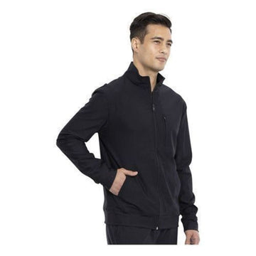 Chamarra médica Cherokee CK399 negra, vista de la prenda | color:blk-negra
