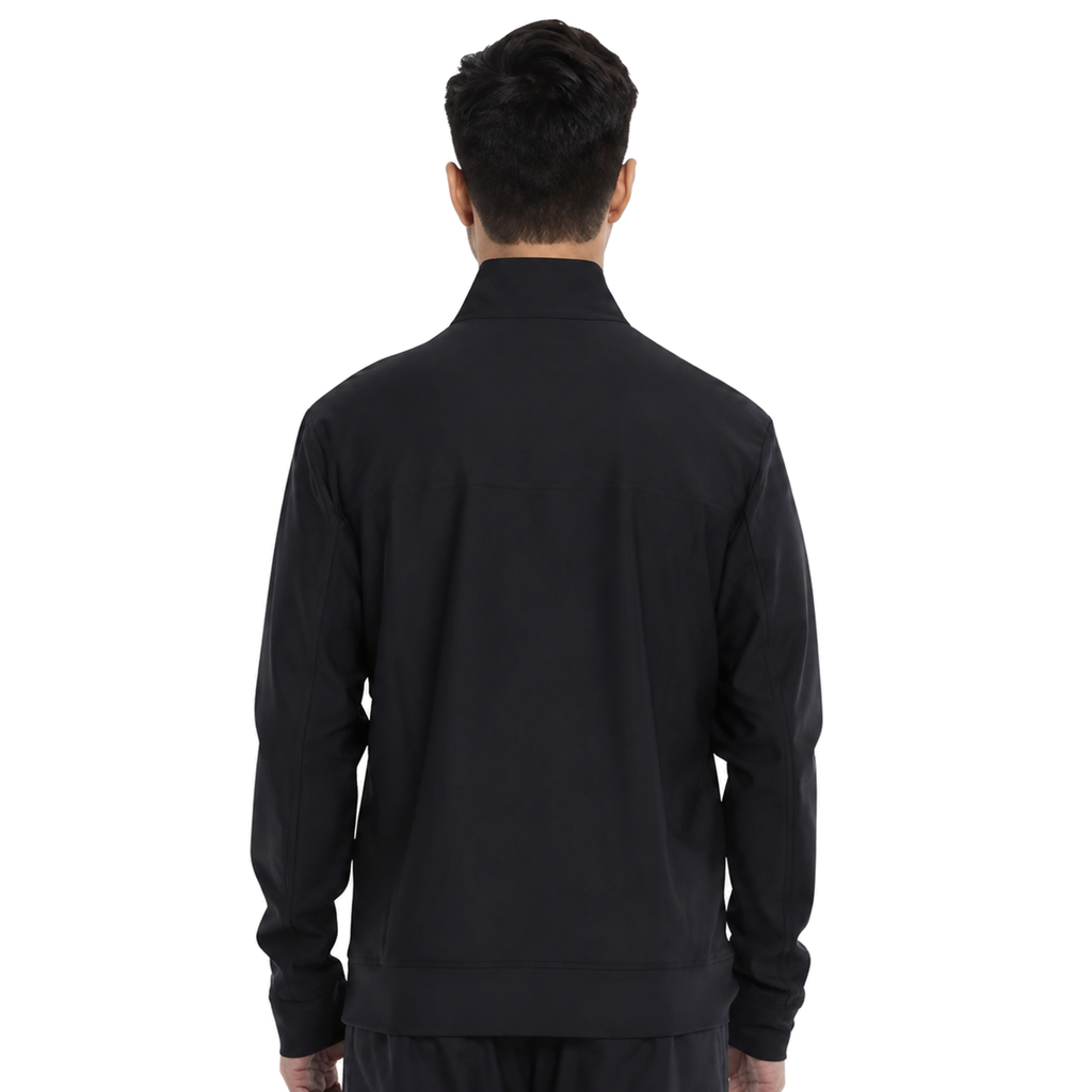 Chamarra médica Cherokee CK399 para hombre negra, vista de la prenda