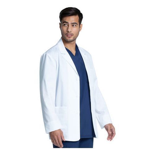 Bata corta médica Cherokee CK401 blanca en talla extra, vista de la prenda | color:wht-blanco