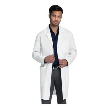 Bata larga médica Cherokee CK412 blanca, vista 1 de la prenda | color:wht-blanca