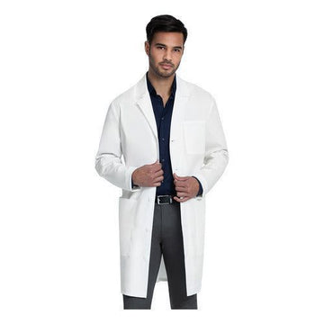 Bata larga médica Cherokee CK412 blanca en talla extra, vista 1 de la prenda | color:wht-blanca