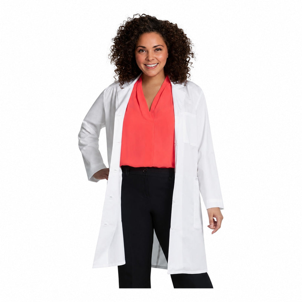 Bata médica Cherokee CK421 para mujer color blanco, vista frontal