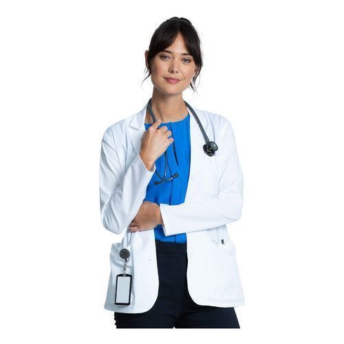 Saco bata corta médica Cherokee CK451 blanco para mujer en talla extra, vista 1 de la prenda | color:wht-blanco