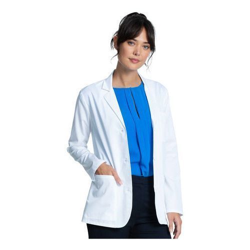 Saco bata corta médica Cherokee CK451 blanco para mujer en talla extra, vista 2 de la prenda | color:wht-blanco