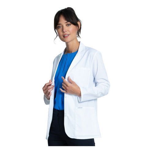 Saco bata corta médica Cherokee CK451 blanco para mujer en talla extra, vista 3 de la prenda | color:wht-blanco