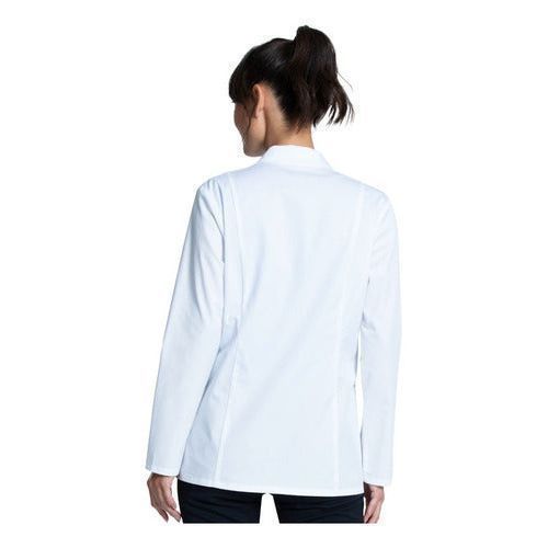 Saco bata corta médica Cherokee CK451 blanco para mujer en talla extra, vista 4 de la prenda | color:wht-blanco