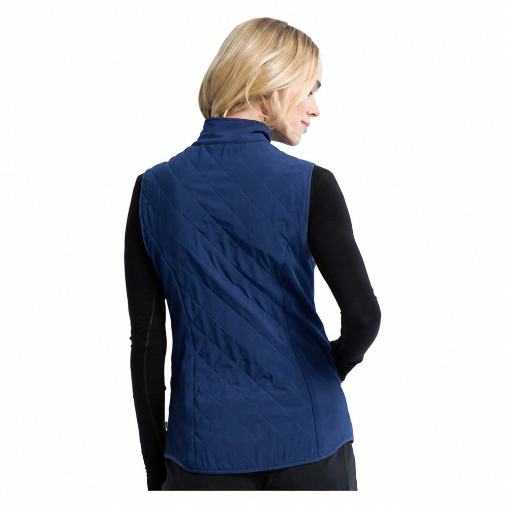 Chaleco médico reversible Cherokee CK530 para mujer en Marino con Marino Claro, vista 7 de la prenda