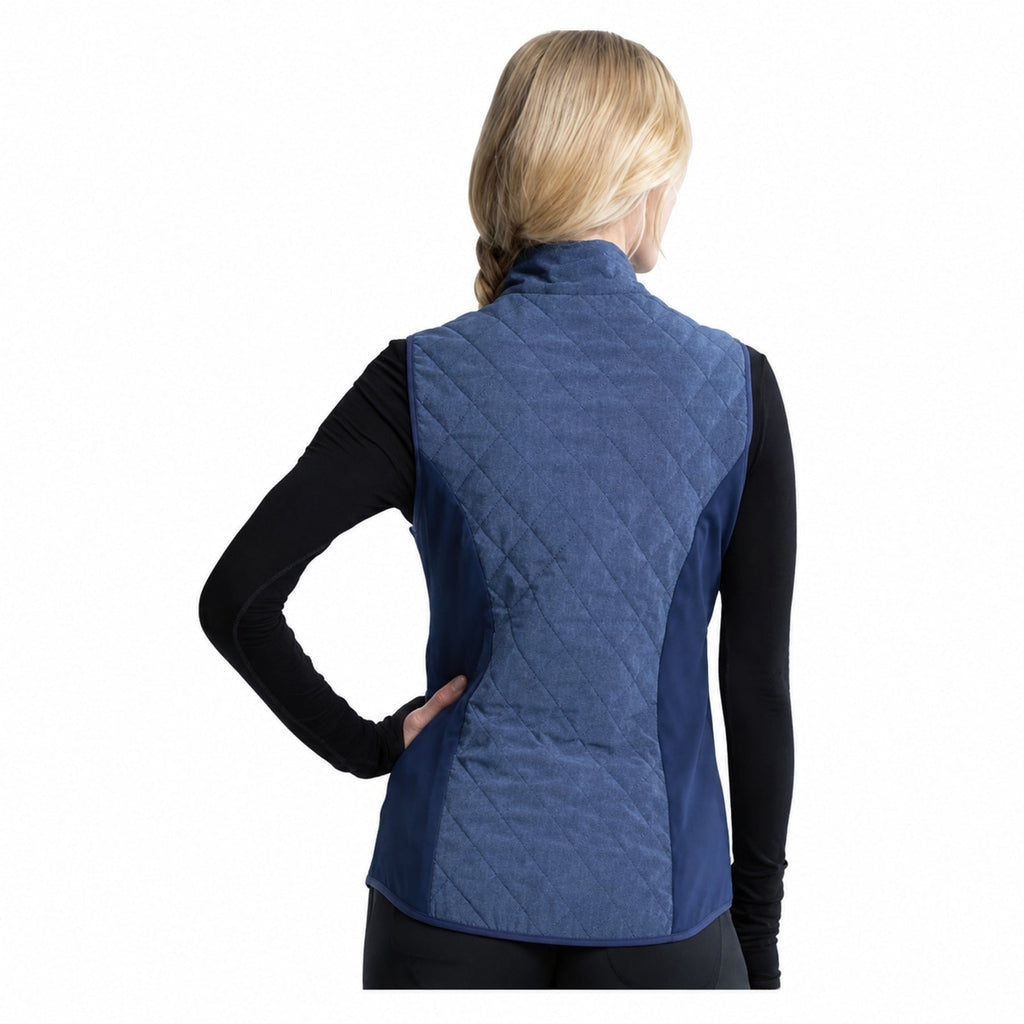 Chaleco médico reversible Cherokee CK530 para mujer en Marino con Marino Claro, vista 8 de la prenda