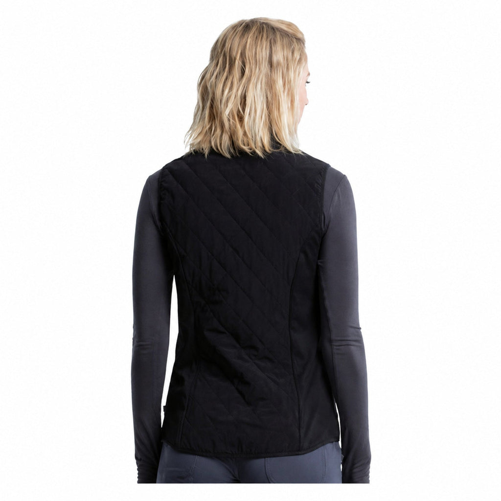Chaleco médico reversible Cherokee CK530 para mujer en Vino con Negro, vista 7 de la prenda