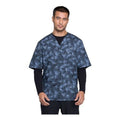 filipina quirurgica estampada Cherokee CK675 para hombre gris Oxford, vista frontal | color:gris-oxford