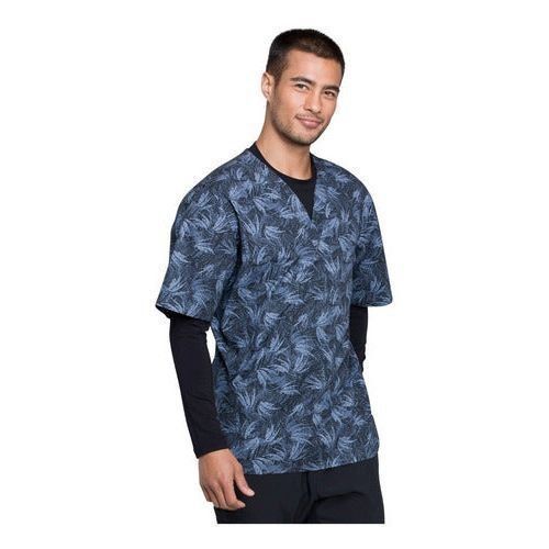 filipina quirurgica estampada Cherokee CK675 para hombre gris Oxford, vista lateral | color:gris-oxford